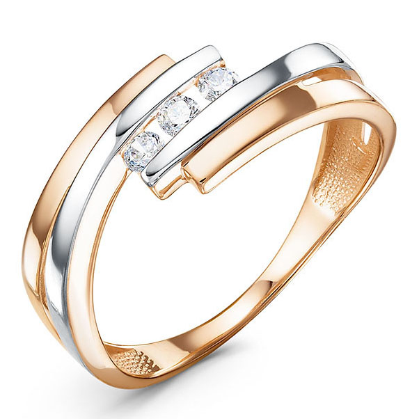 Кольцо, золото, фианит, 1105646